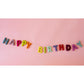 Happy Birthday Felt Letter Garland - Rainbow