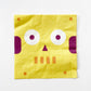 The paper party cocktail napkins feature a robot design in yellow, red and white.